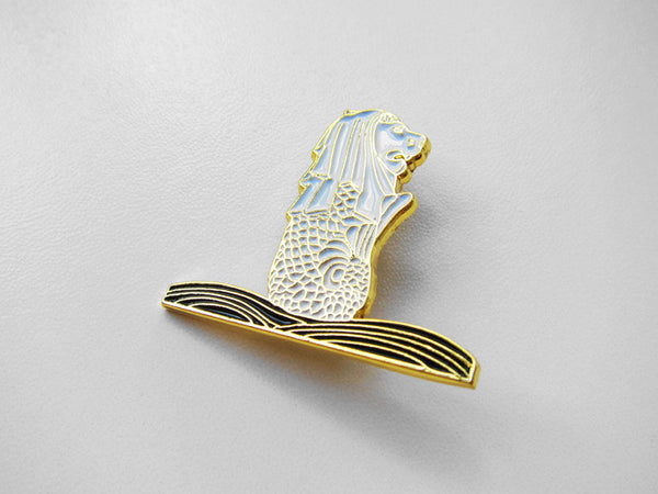 The Mythical Merlion Collar Pin - LOVE SG
