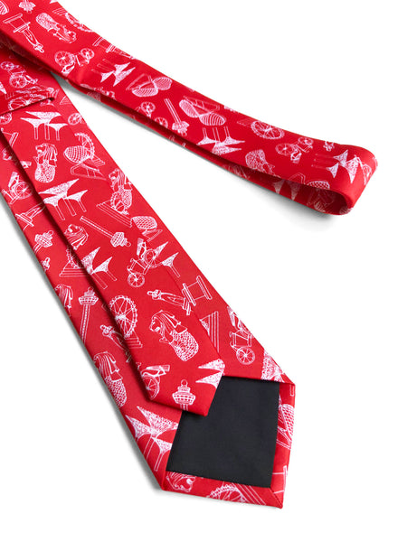 Scrambled Icons Tie - LOVE SG