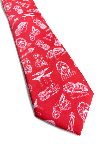 Scrambled Icons Tie - LOVE SG