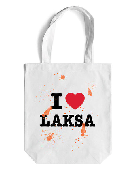 I LOVE LAKSA Canvas Bag - LOVE SG